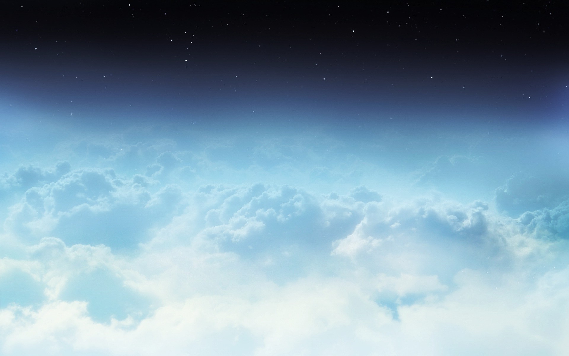 clouds, Space, Stars Wallpaper