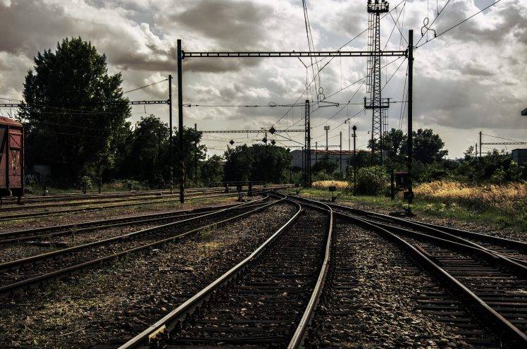 train, Old, Rust, Car, Rail Yard, Ground, Sky, Clouds, Pripyat, Railway, Ukraine, Overcast HD Wallpaper Desktop Background