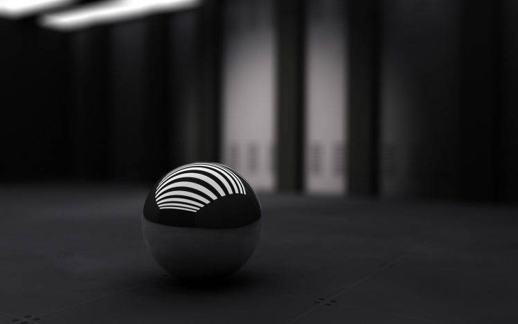 abstract, Monochrome, Sphere, Ball HD Wallpaper Desktop Background