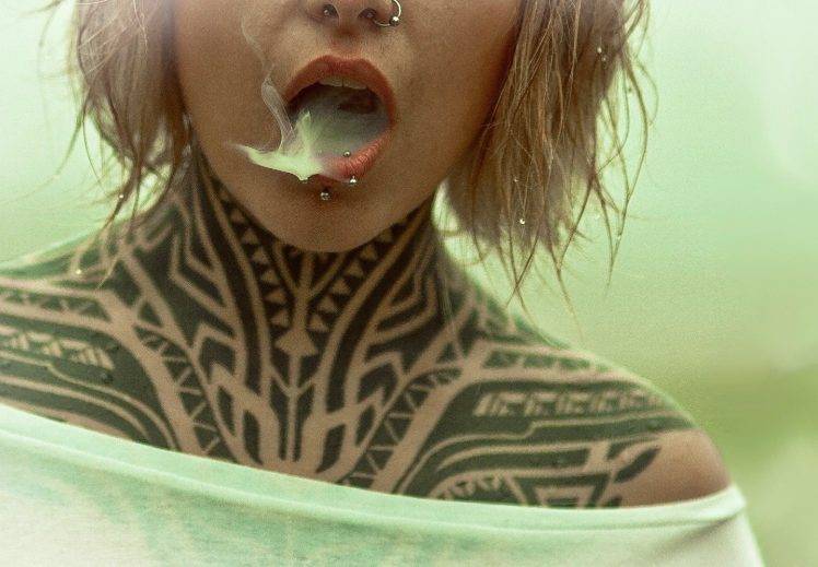 piercing, Blonde, Women, Tattoo, Teya Salat Wallpapers HD / Desktop and  Mobile Backgrounds