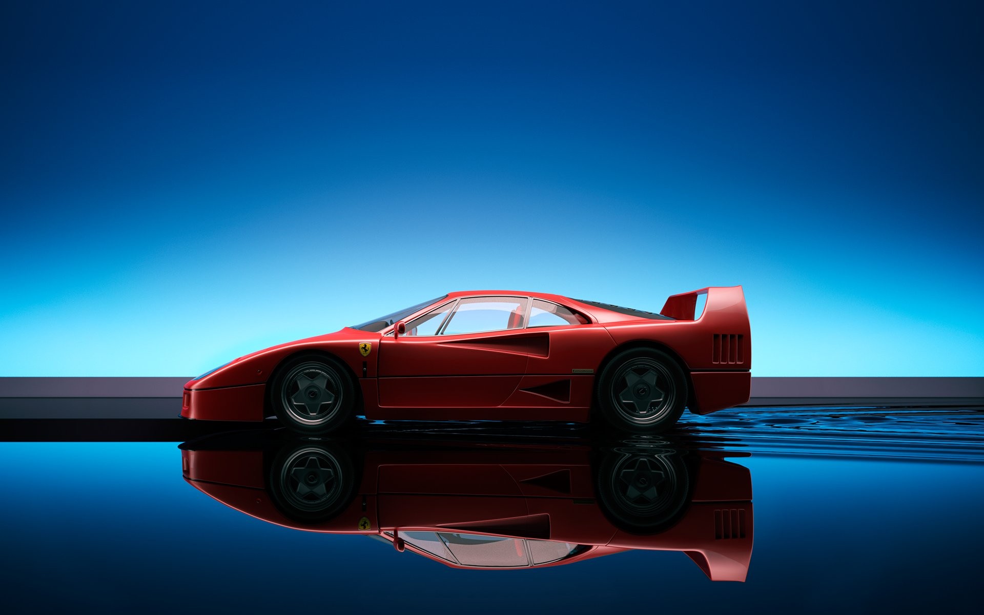 vehicle, Car, Ferrari, Ferrari F40, Reflection Wallpaper