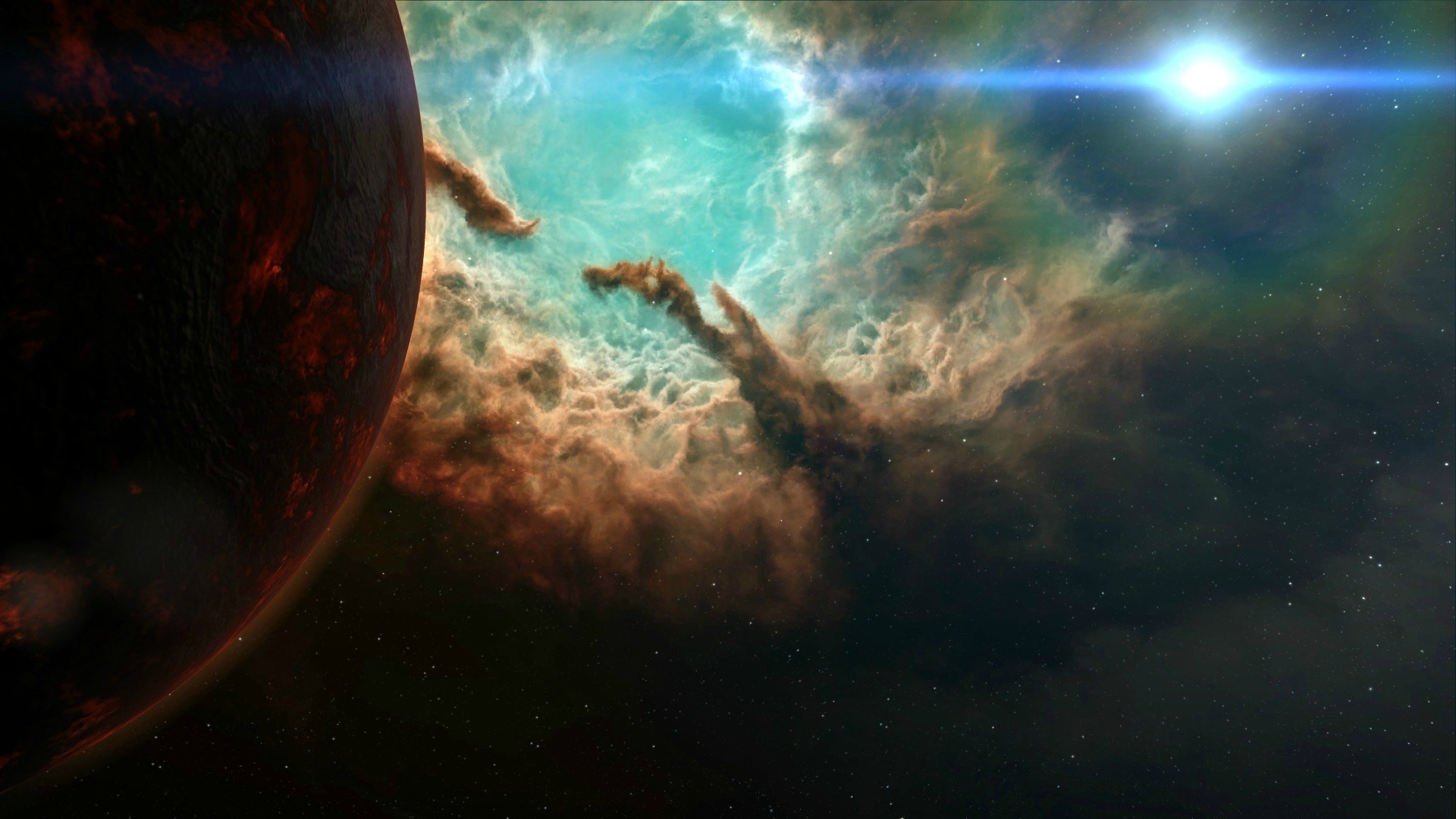space, Nebula, Planet Wallpaper