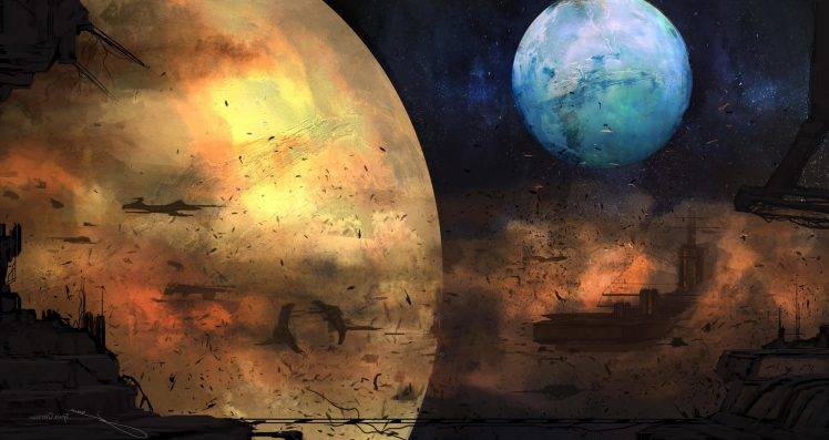 artwork, Space Art, Space, Planet HD Wallpaper Desktop Background
