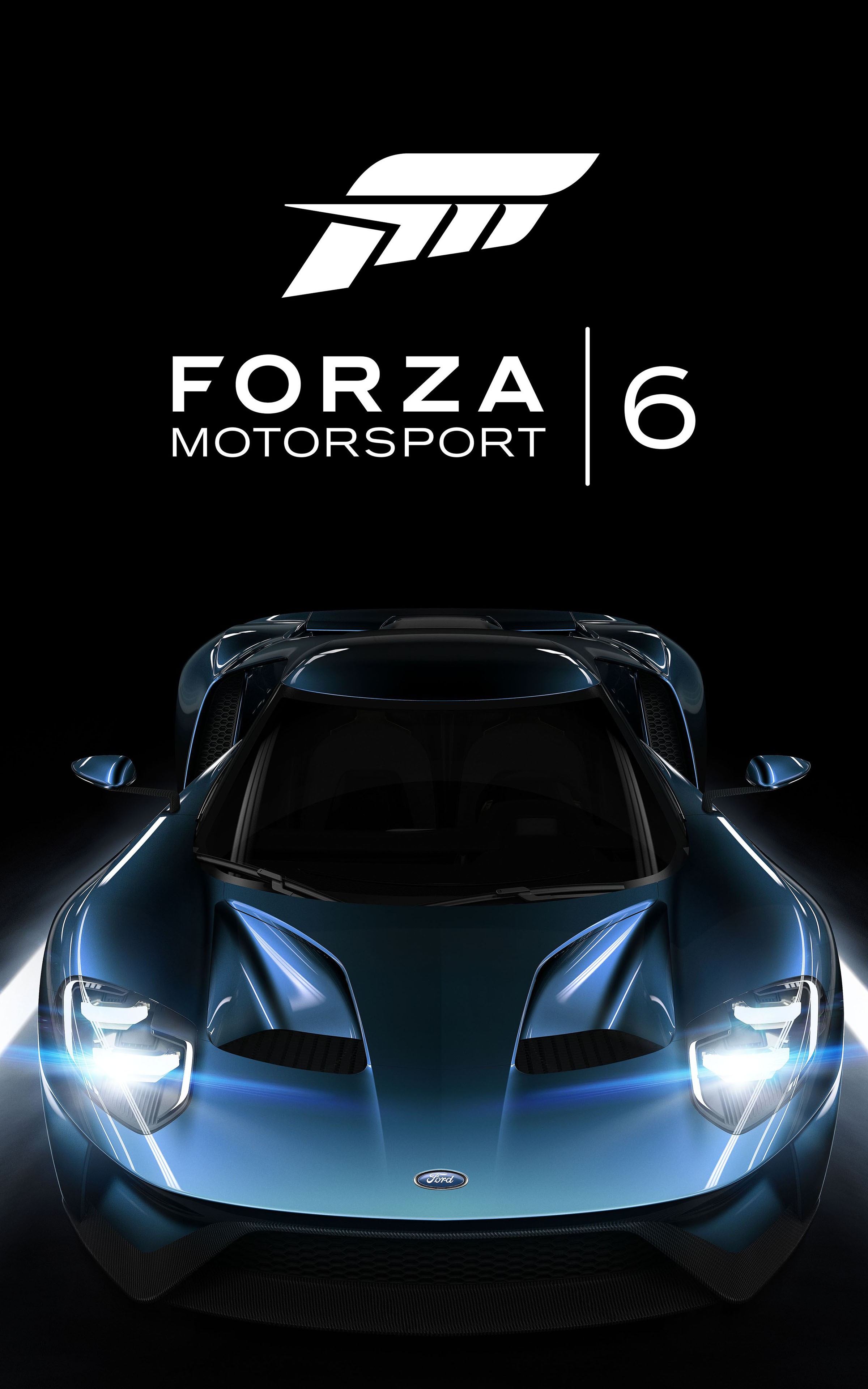 Forza Motorsport 6, Video Games, Ford GT, Car, Simple Background, Portrait Display Wallpaper