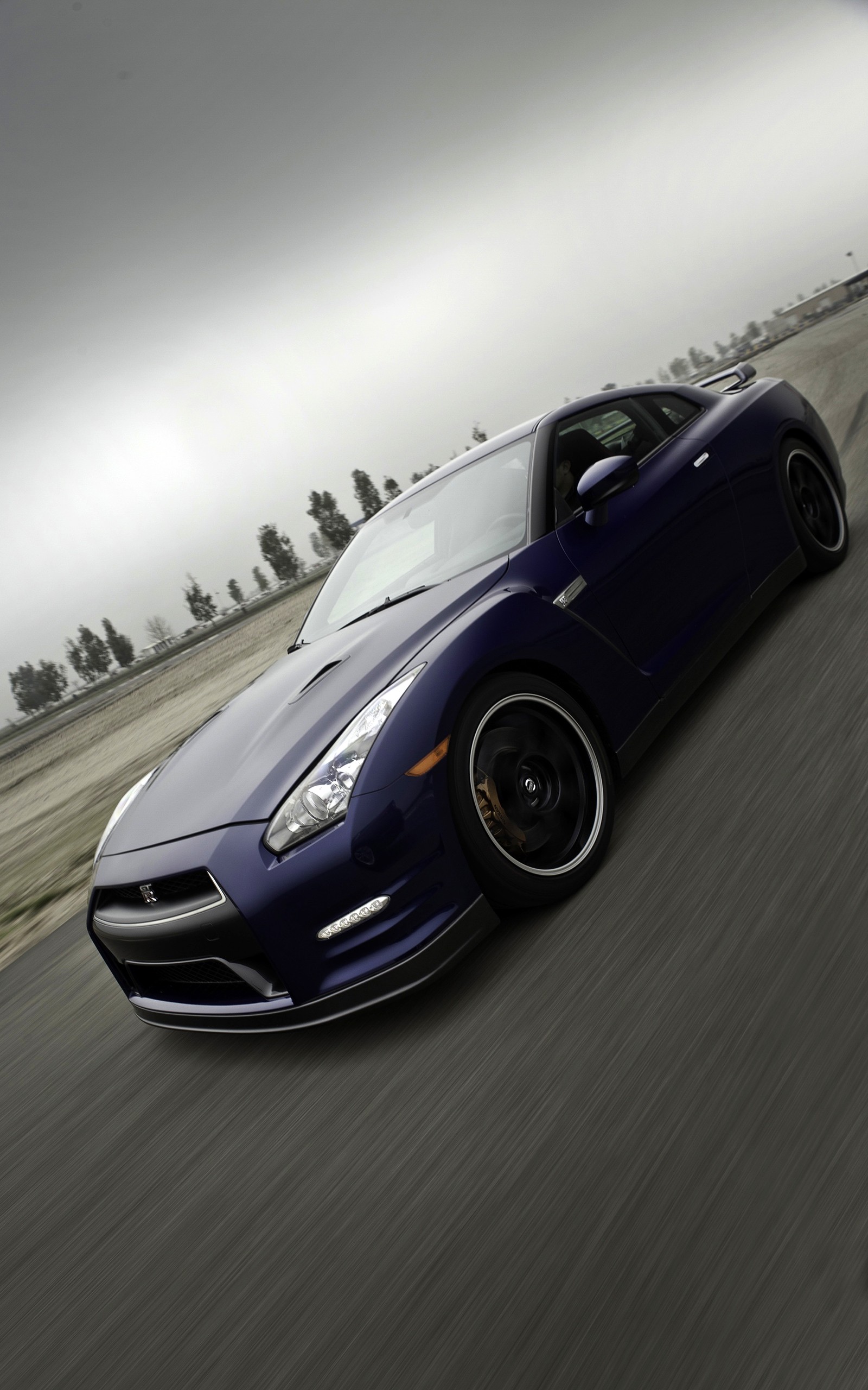 car, Nissan GT R R35, Road, Portrait Display, Nissan Skyline GT R R35