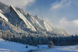 mountain, Nature, Snow, Trees