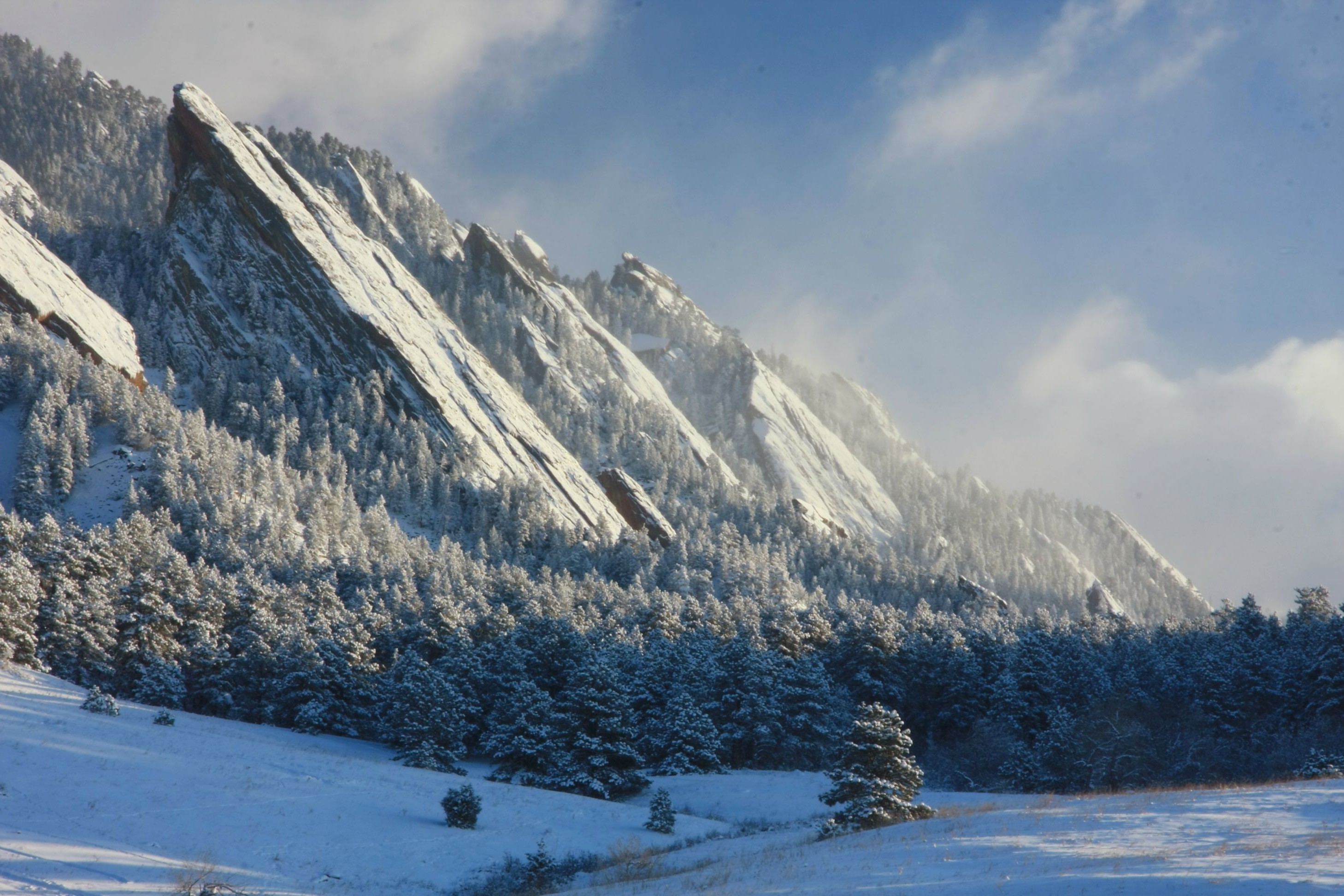 mountain, Nature, Snow, Trees Wallpaper