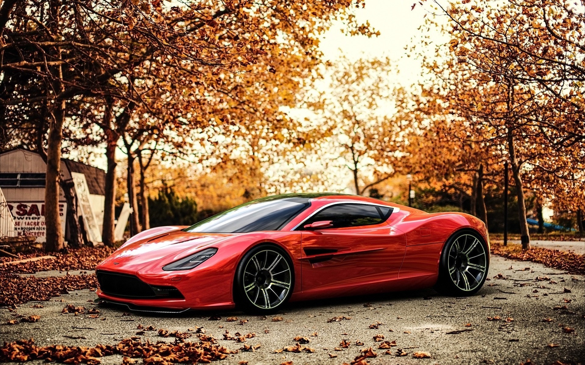 car, Aston Martin DBC, Aston Martin, Red Cars Wallpaper