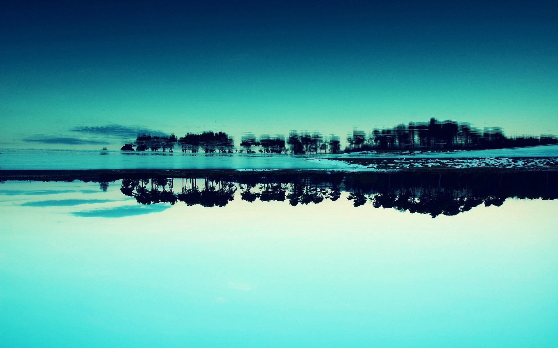 landscape, Nature, Reflection, Blue, Calm, Water, Trees, Sky Wallpaper