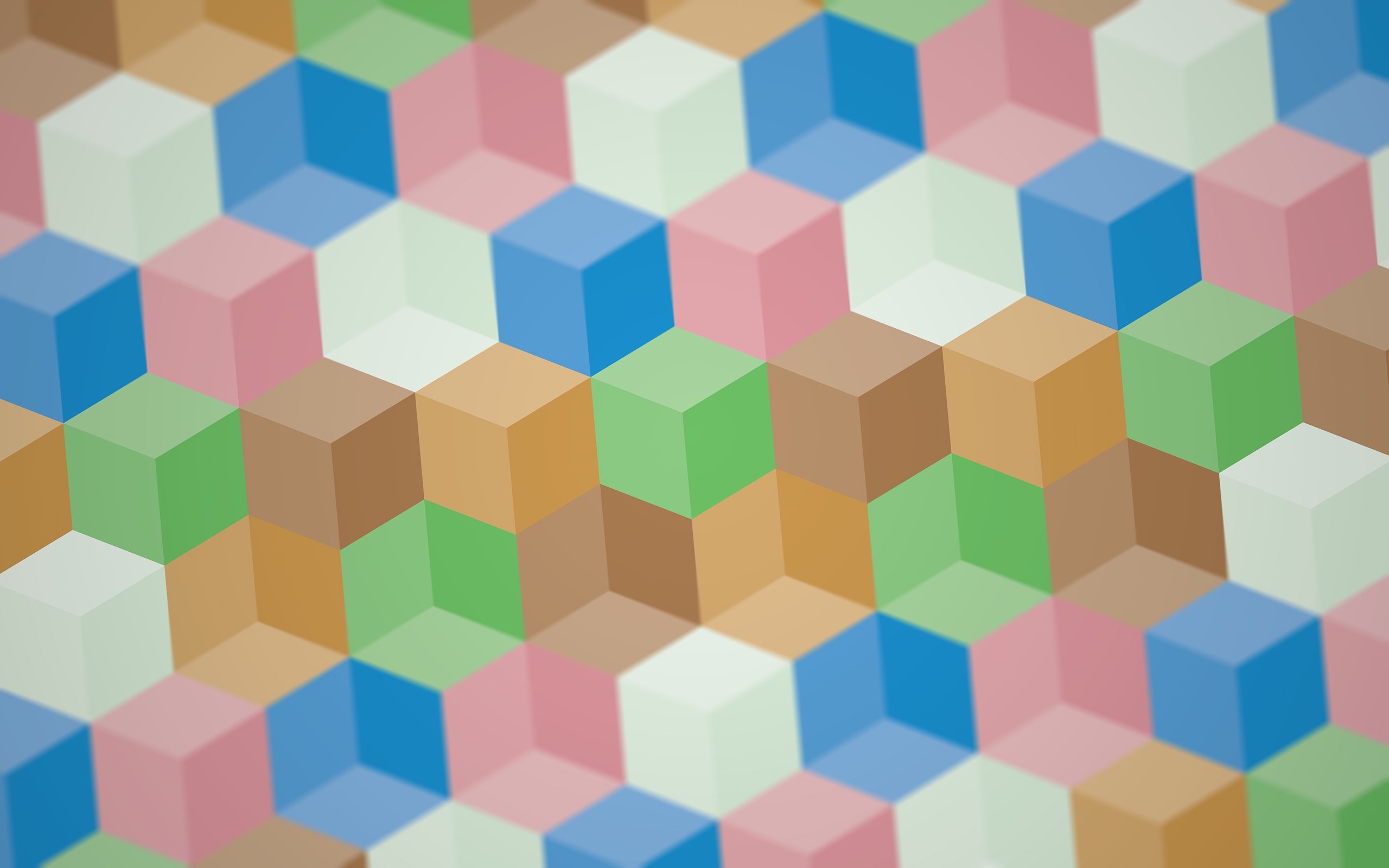 digital Art, Colorful, 3D, Cube, Depth Of Field, Optical Illusion, Artwork, Abstract, Pastel, Geometry Wallpaper
