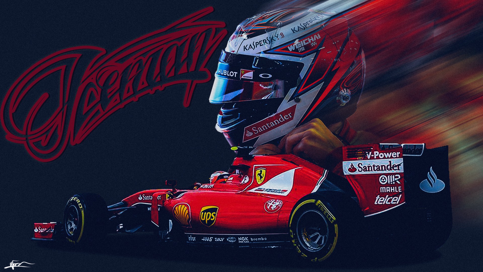 Kimi Raikkonen, Kimi, Raikkonen, Ferrari, Scuderia Ferrari, Formula 1, World Champion Wallpaper