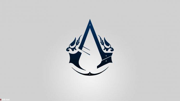 Assassins Creed, Symbols, Video Games, Simple Background HD Wallpaper Desktop Background