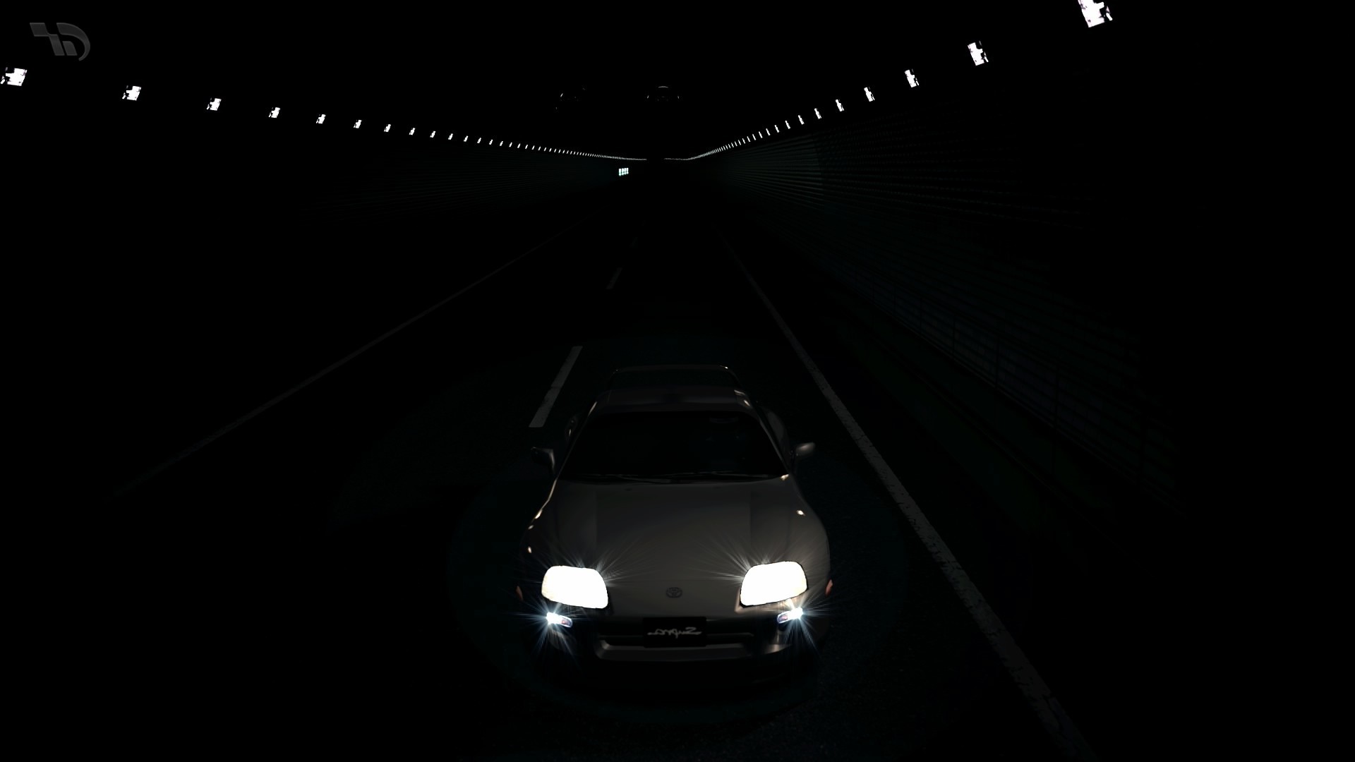 Toyota Supra, Car, Tunnel, Video Games, Gran Turismo 5, Lights Wallpaper
