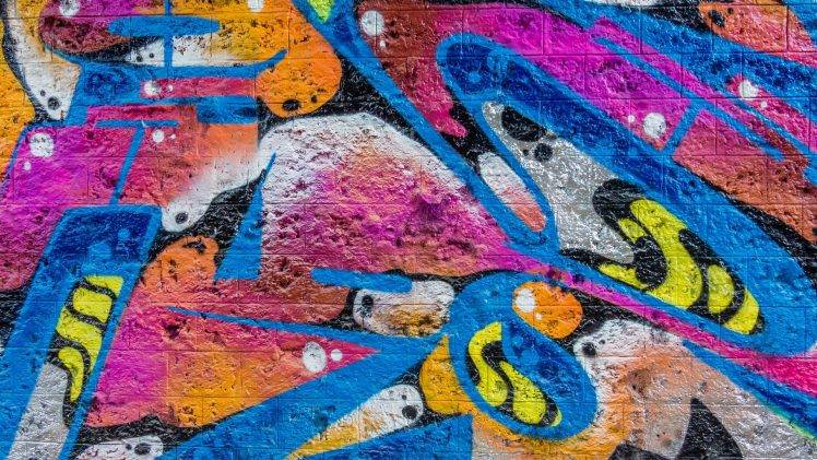 artwork, Graffiti, Walls, Bricks, Abstract, Colorful HD Wallpaper Desktop Background