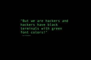 quote, Hacking, Humor, Minimalism, Black Background