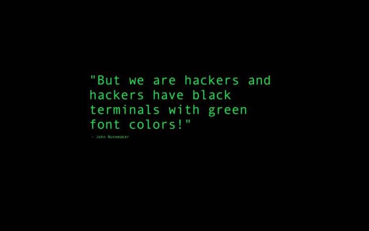quote, Hacking, Humor, Minimalism, Black Background HD Wallpaper Desktop Background
