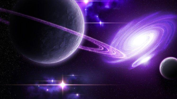 space, Purple, Planet, Galaxy, Render, CGI HD Wallpaper Desktop Background