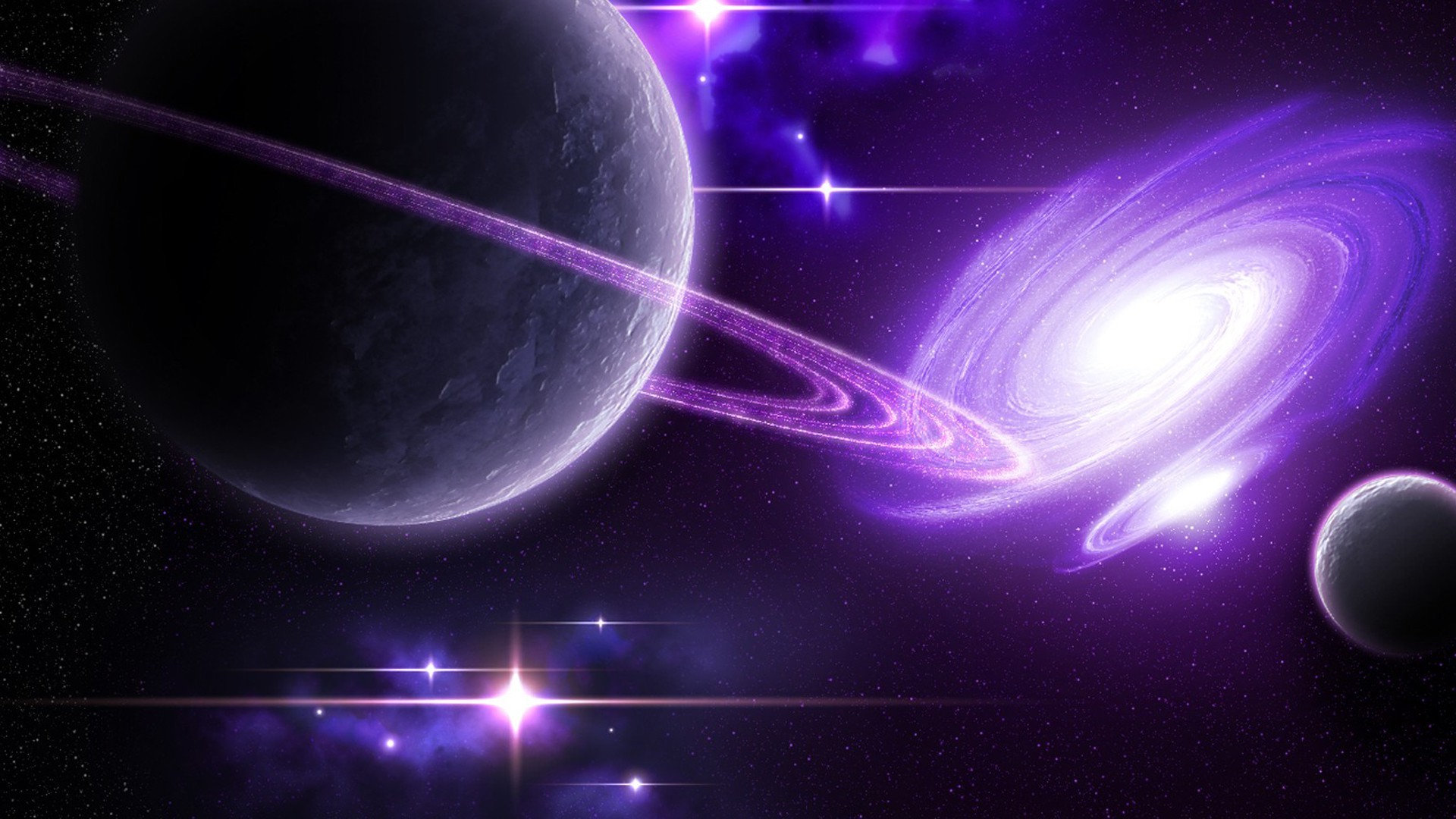 Space Purple Planet Galaxy Render Cgi Wallpapers Hd Desktop