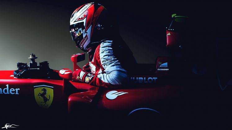 kimi, Raikkonen, Kimi Raikkonen, Scuderia Ferrari, SF15 T, Formula 1, Ferrari Formula 1, 2015 HD Wallpaper Desktop Background