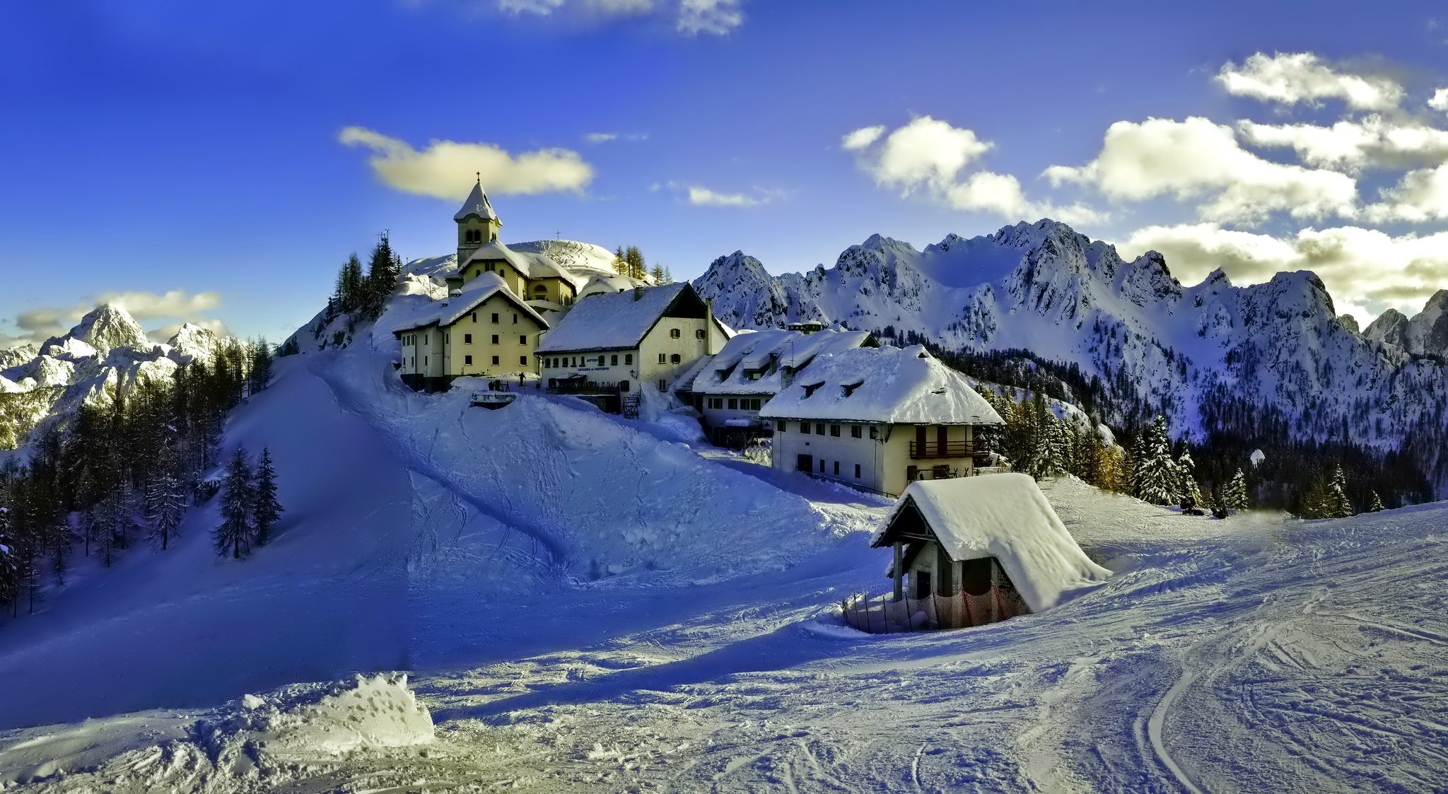winter, Snow, Mountain, Landscape Wallpaper