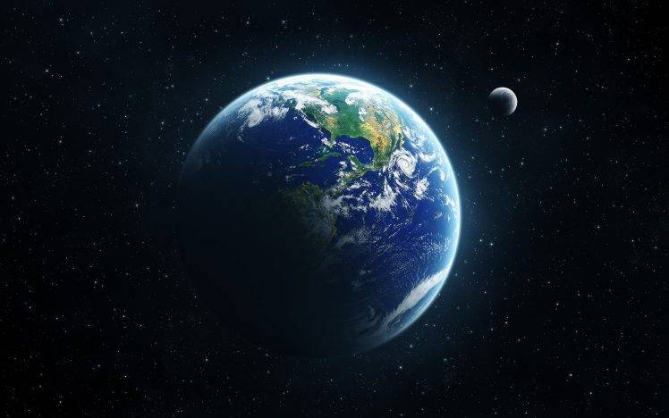 Earth, Space, Moon HD Wallpaper Desktop Background