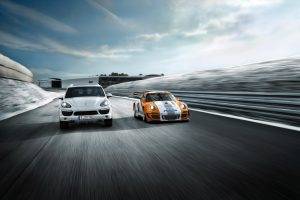 vehicle, Car, Porsche Cayenne, Porsche 911 GT3