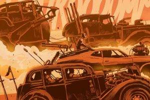 artwork, Digital Art, Mad Max: Fury Road, Dirt, Car, Dust