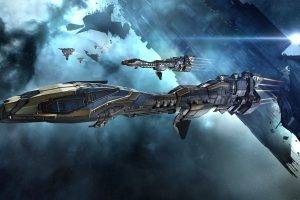 EVE Online, Minmatar, Video Games, Spaceship, Concept Art, Science Fiction, Space, Stabber Cruiser