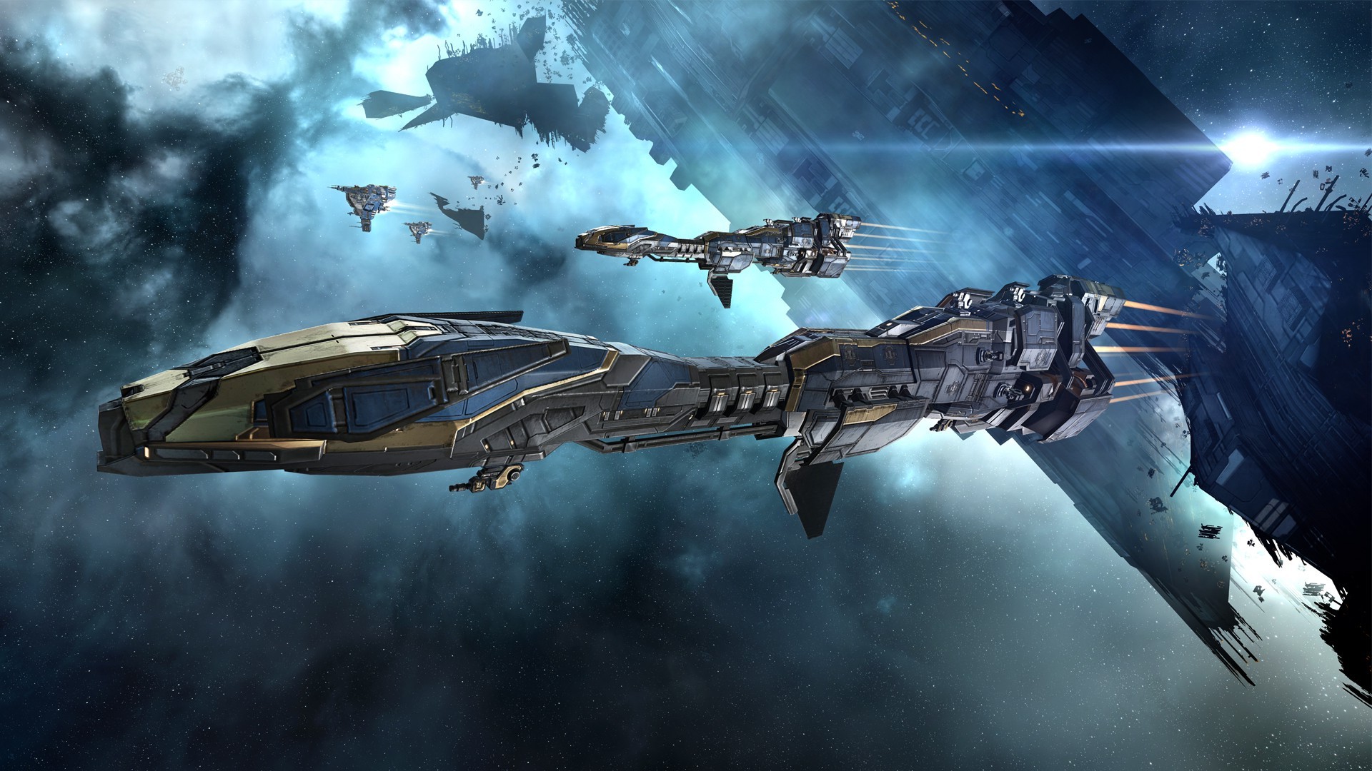 EVE Online, Minmatar, Video Games, Spaceship, Concept Art, Science Fiction, Space, Stabber Cruiser Wallpaper