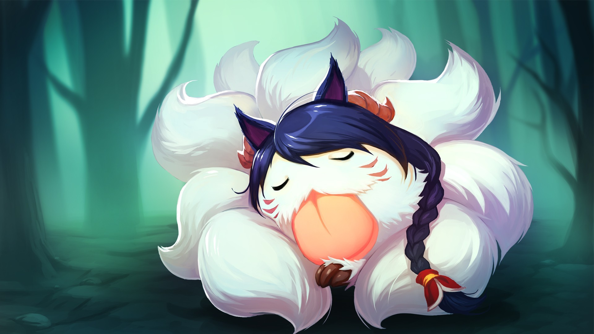 League Of Legends, Poro, Ahri Wallpaper