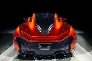 car, Orange Cars, McLaren P1, Hybrid, Hypercar, Mid engine, British Cars