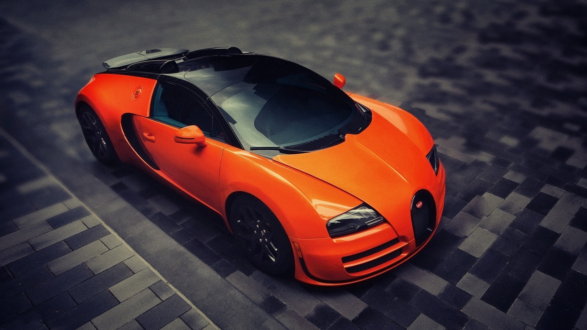 car, Bugatti Veyron, Bugatti, Orange Cars Wallpaper