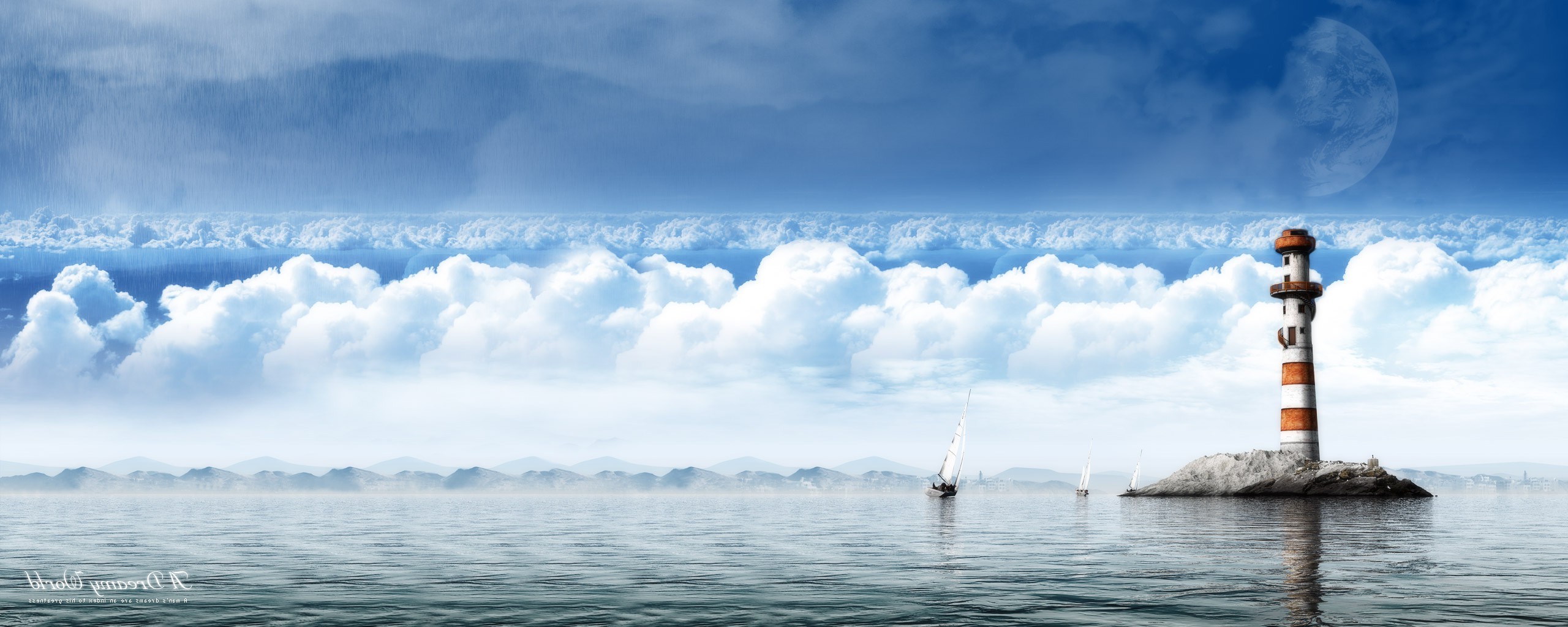 artwork, Landscape, Clouds Wallpaper