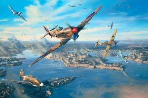 Supermarine Spitfire, Military Aircraft, Malta, Dogfight, Messerschmitt Bf 109, World War II, Royal Airforce, Luftwaffe