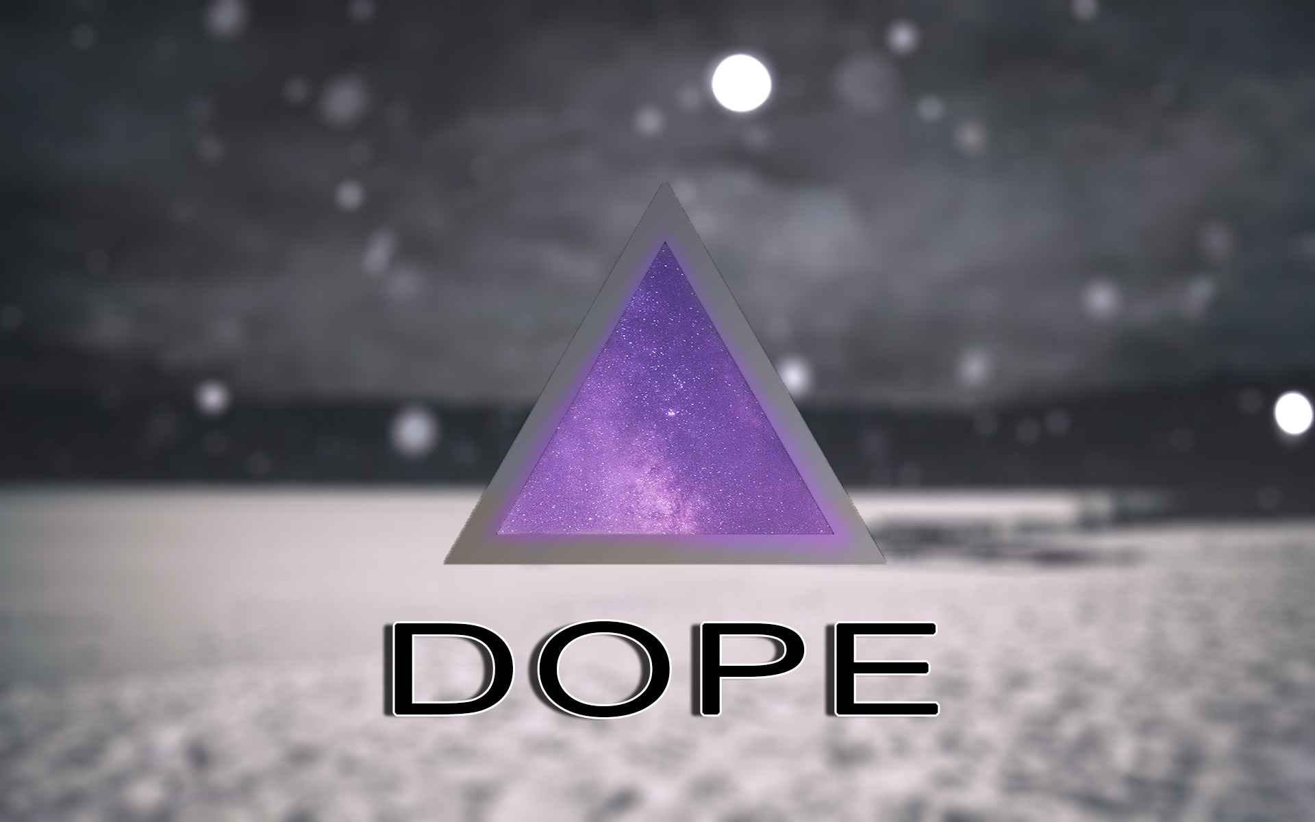 triangle, Space, Star Trails, Dope, Winter, Snow, Universe Wallpaper