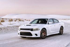 Dodge Charger Hellcat, Car, Snow, Winter, Road