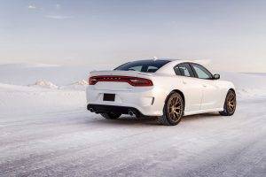 Dodge Charger Hellcat, Car, Snow, Winter, Road