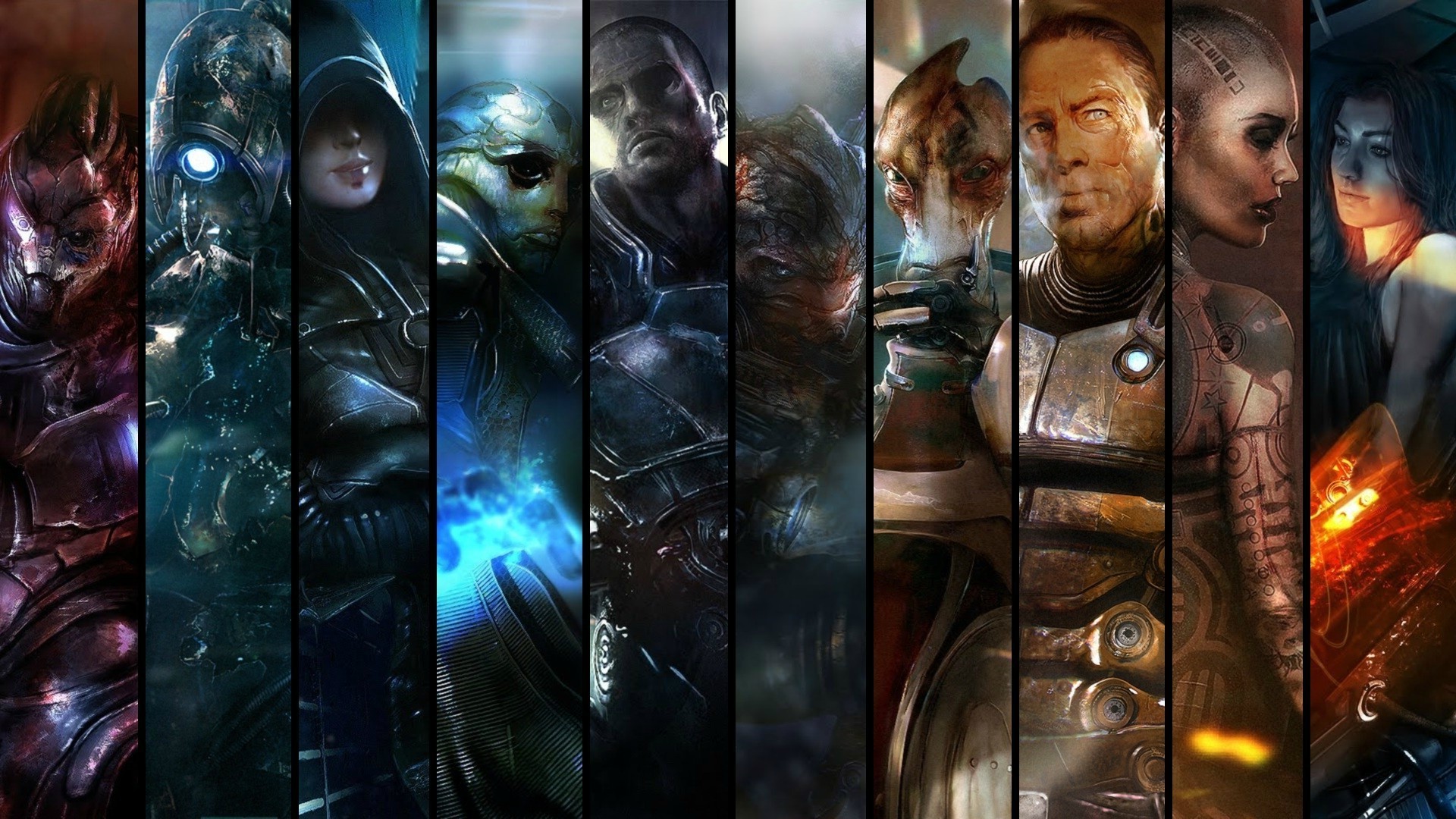 PC Gaming, Mass Effect, Miranda Lawson, Jack, Zaeed Massani, Commander Shepard, Thane Krios, Kasumi Goto, Legion, Garrus Vakarian, Mordin Solus Wallpaper