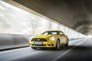 car, Ford Mustang GT, Road, Motion Blur, Muscle Cars