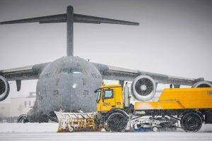 military, Boeing C 17 Globemaster III, US Air Force, Snow