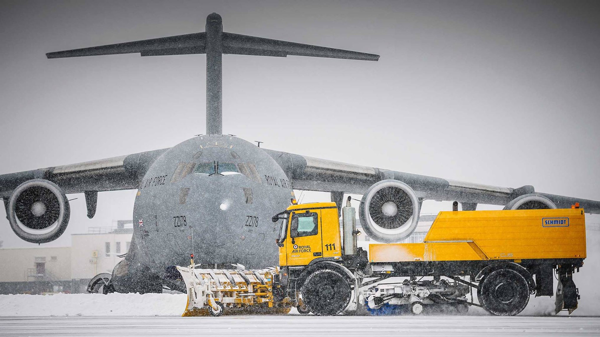 military, Boeing C 17 Globemaster III, US Air Force, Snow Wallpaper