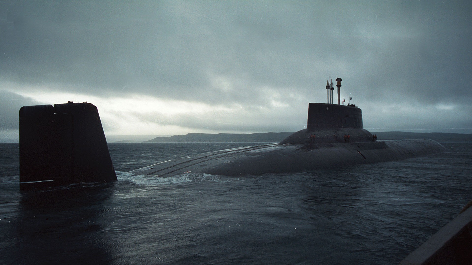 abandoned typhoon class submarine