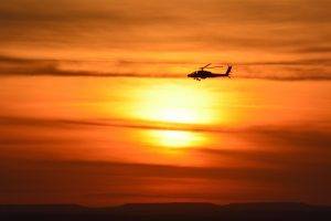 military, Aircraft, Military Aircraft, Helicopters, Boeing Apache AH 64D, Sunset