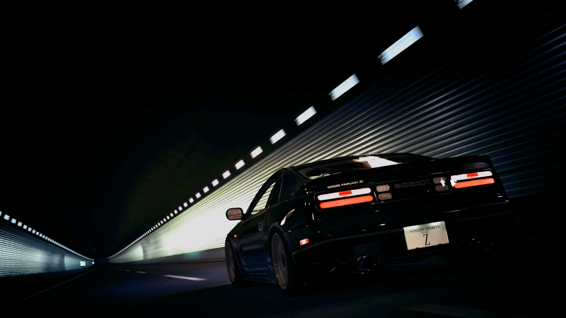 Nissan 300ZX, Video Games, Car, Gran Turismo 5, Road, Tunnel Wallpaper