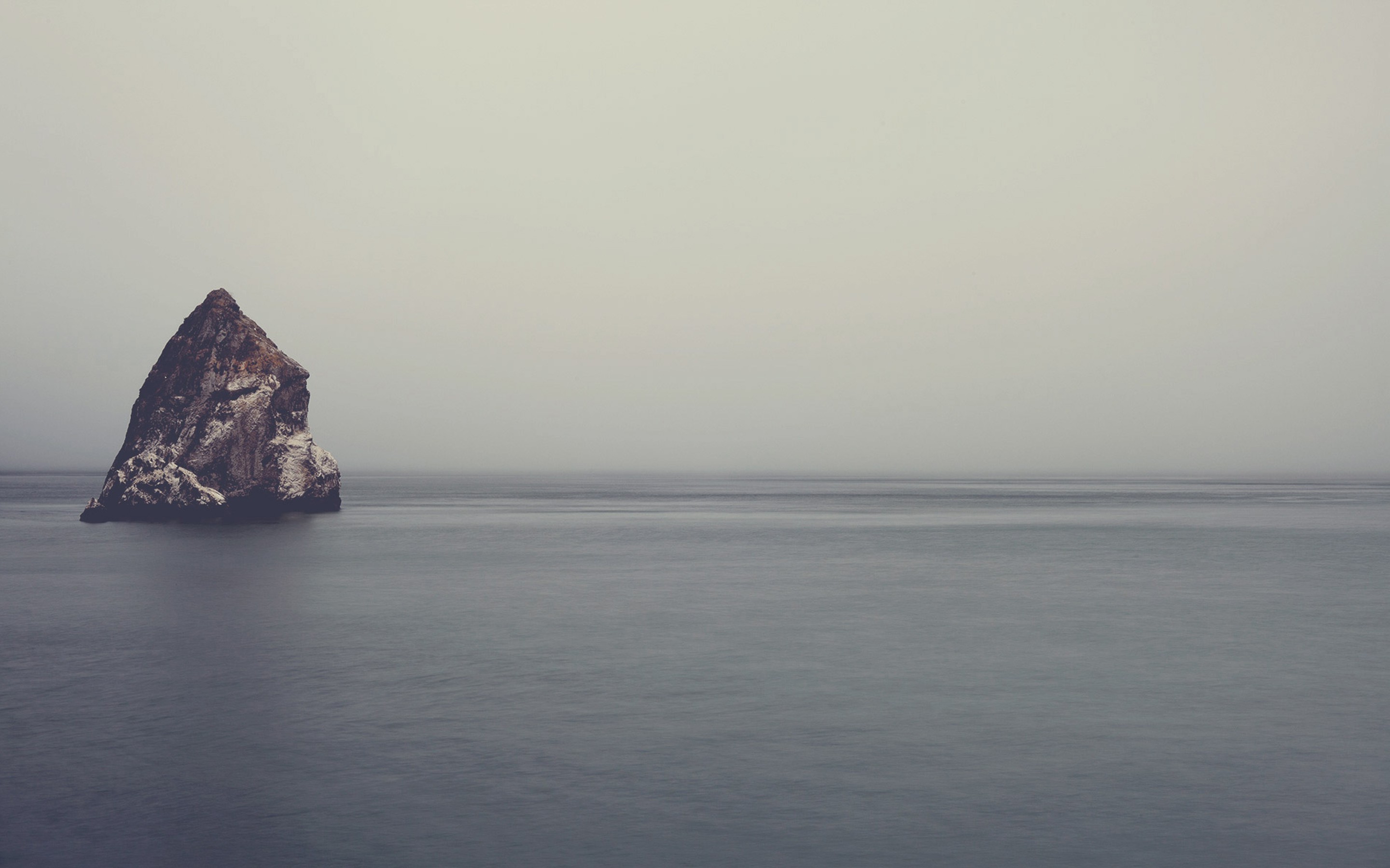 sea, Rock, Landscape, Nature, Mist Wallpaper