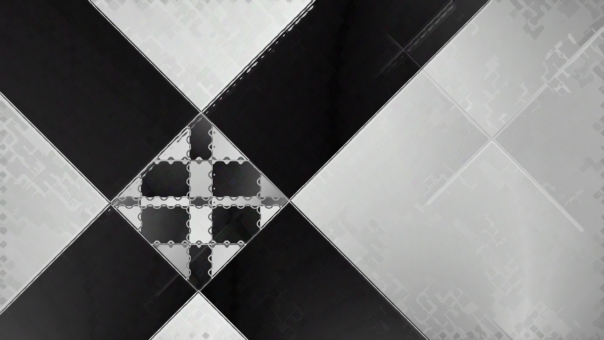 black, White, Square, Shapes, Bit, Abstract Wallpaper