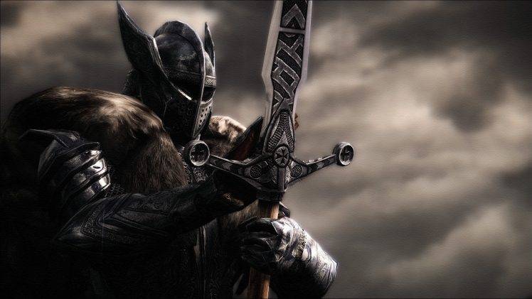 knight, Knights, Warrior, Armor, Sword, Helmet, The Elder Scrolls V: Skyrim HD Wallpaper Desktop Background