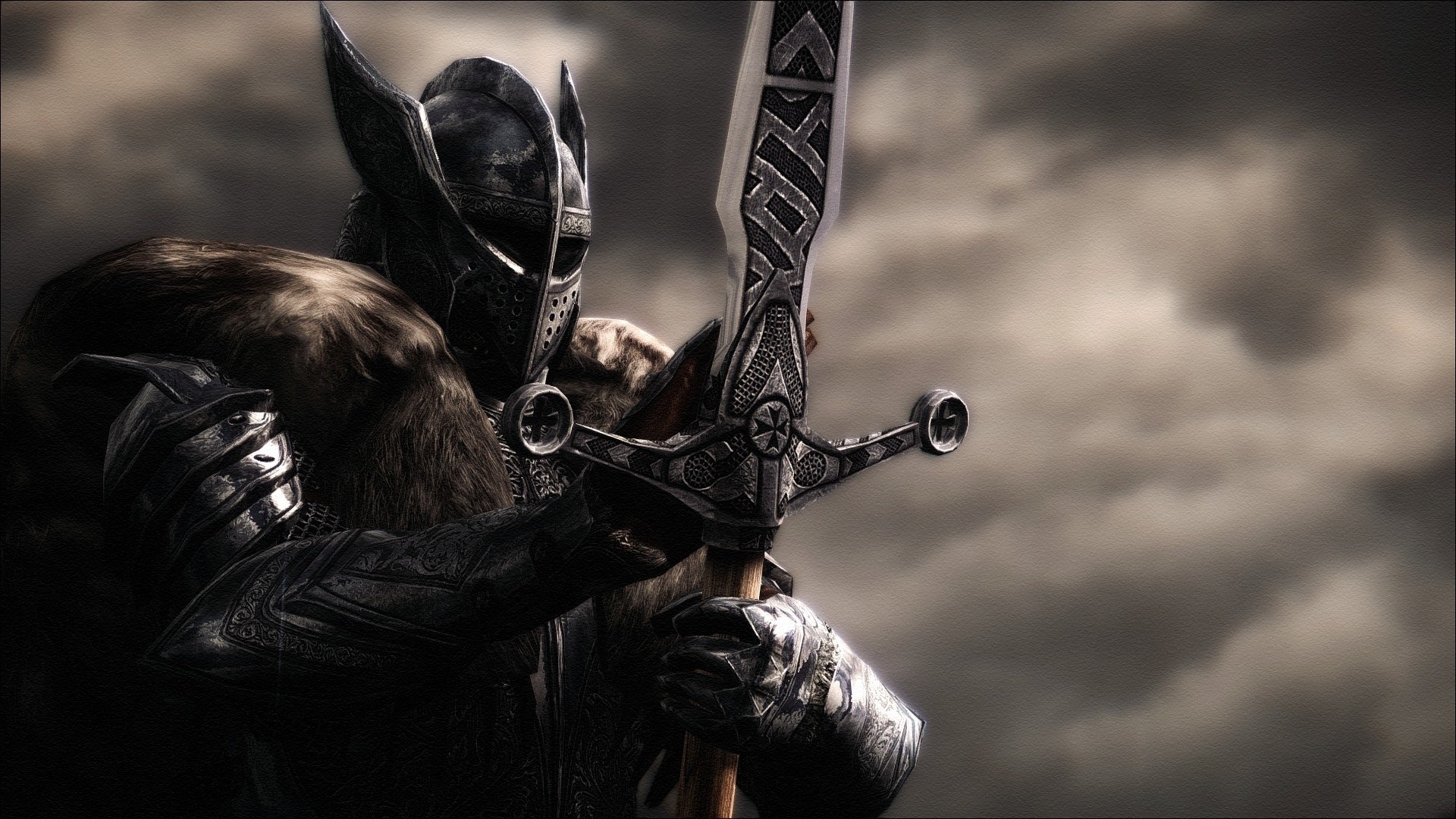knight, Knights, Warrior, Armor, Sword, Helmet, The Elder Scrolls V: Skyrim Wallpaper