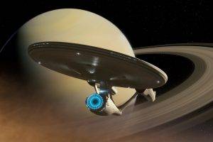 Star Trek, Spaceship, Space, Saturn, USS Enterprise (spaceship)