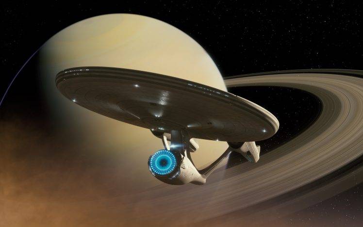 Star Trek, Spaceship, Space, Saturn, USS Enterprise (spaceship) HD Wallpaper Desktop Background